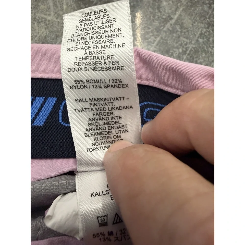 Vineyard Vines OTG On The Go Chinos Shorts Men 38 Pink Flat Front Performance